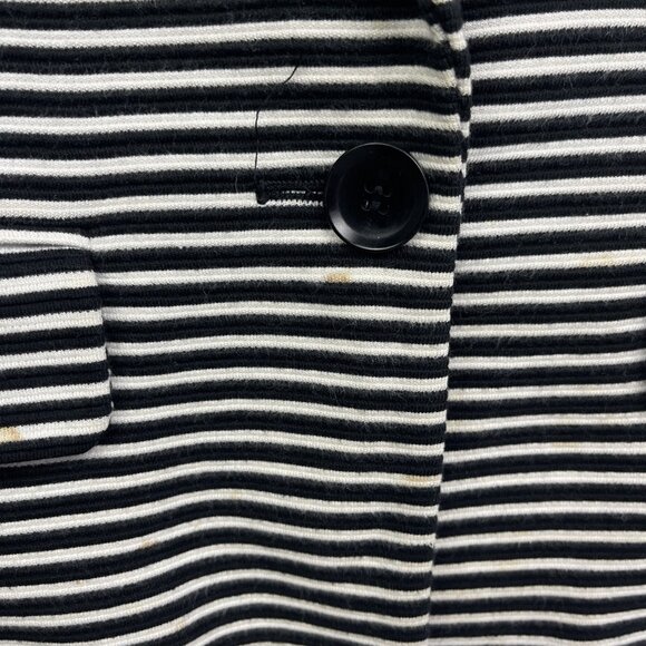 BCBG Maxazria Women Black / White Striped Blazer Jacket Size Small Preppy Glam - Picture 6 of 14